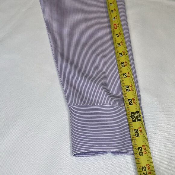 Banana Republic Men’s Slim Fit Poplin Button Up Non Iron Lavender Striped XL - Picture 5 of 12